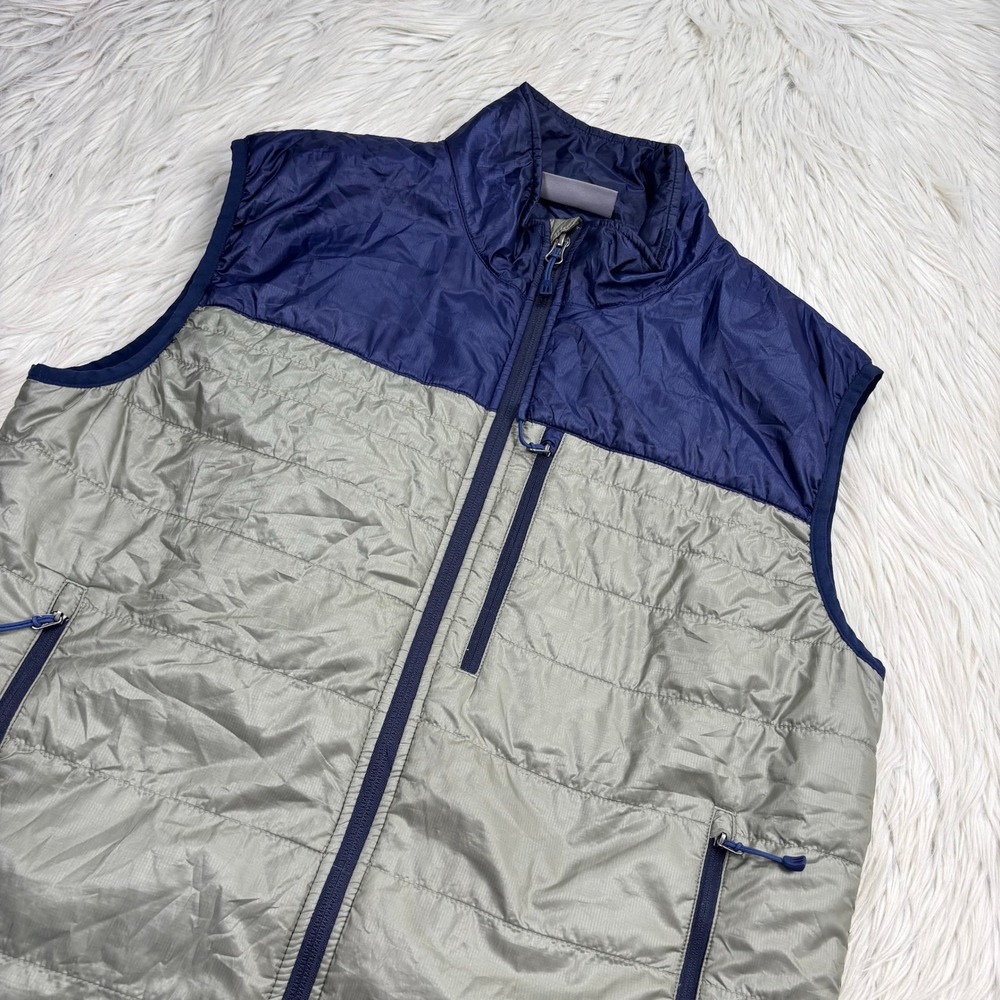 REI Men's M Pertex Quantum Vest Colorblock Green Blue Hiking Gorpcore - Picture 3 of 8